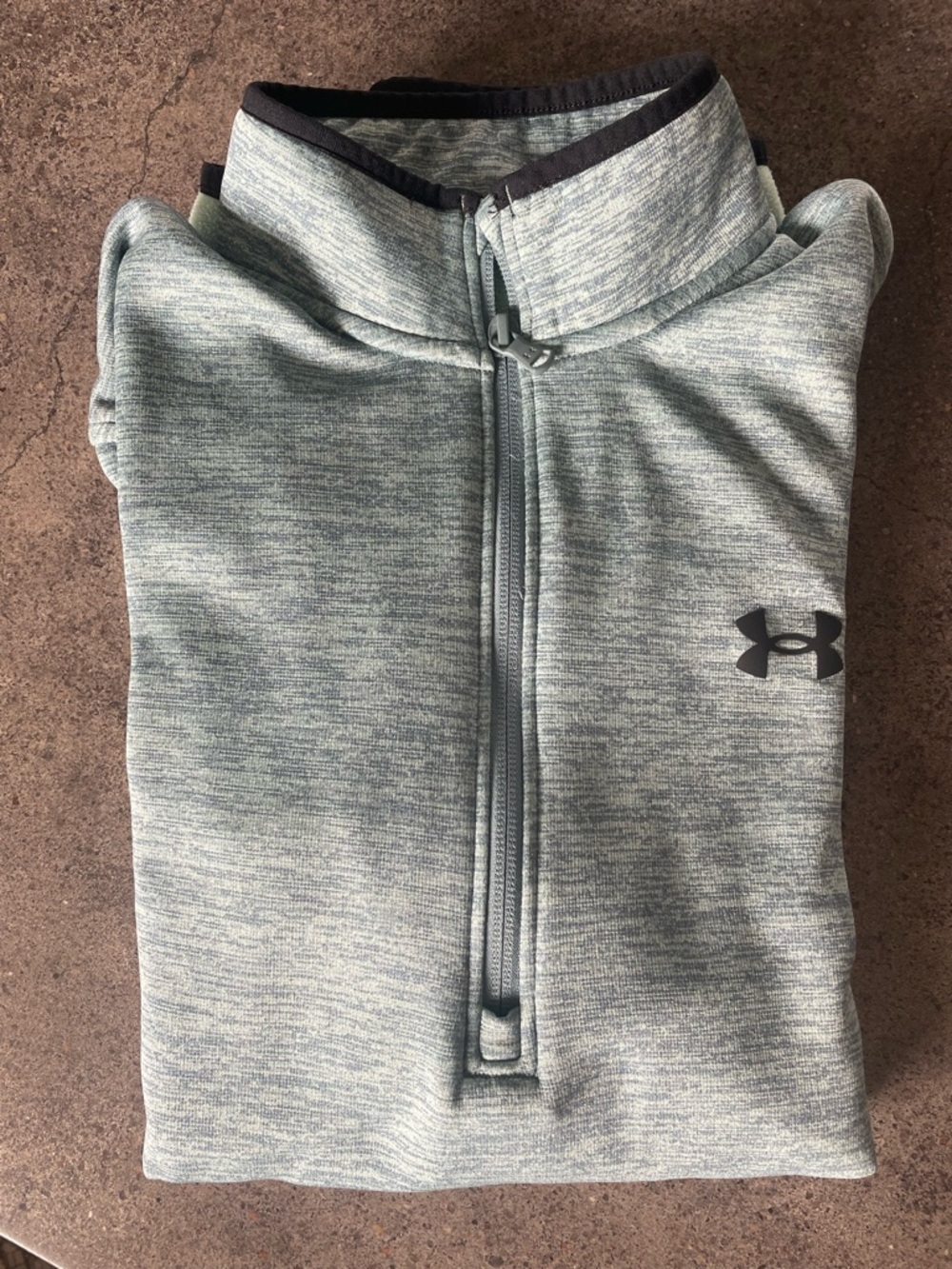 Under Armour Light Blue/Mint ColdGear Quarter-Zip Pullover